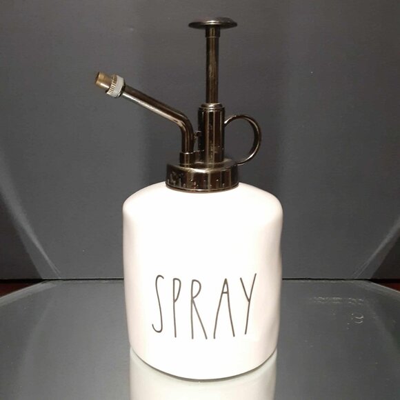 Rae Dunn ' SPRAY ' water mister bottle ceramic jar. Farmhouse decor - Picture 1 of 12